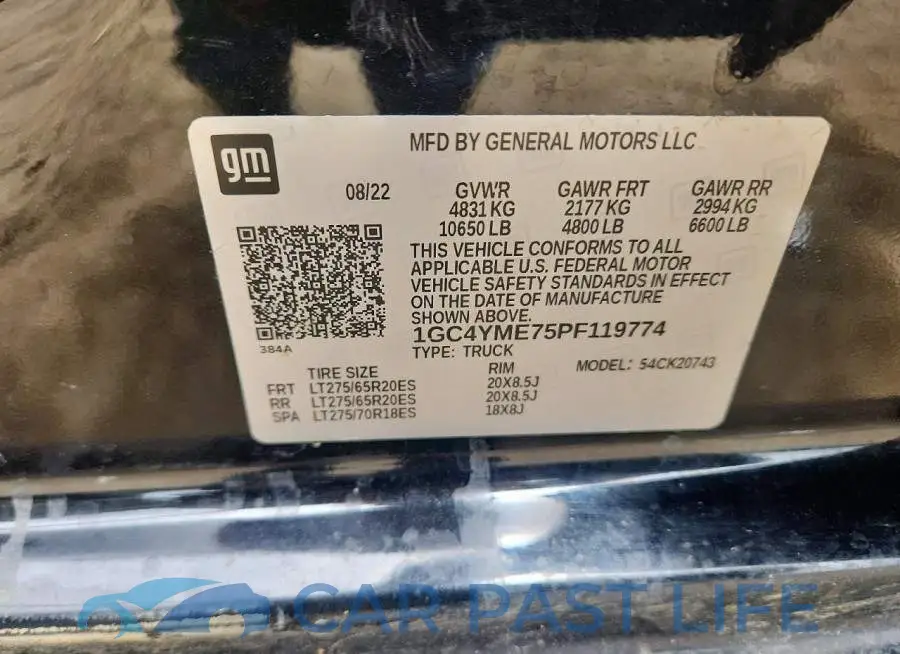 1GC4YME75PF119774# 13