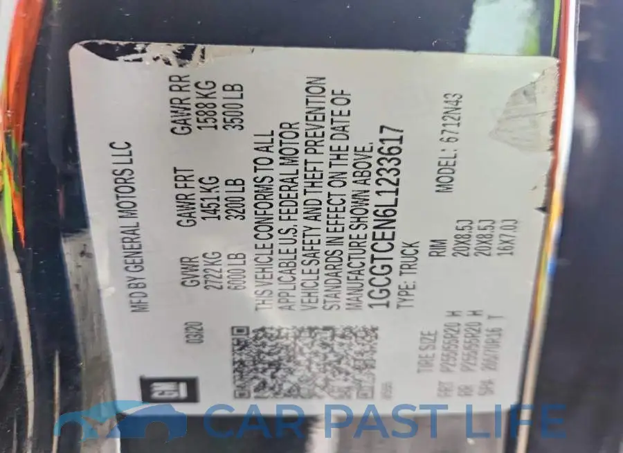 1GCGTCEN6L1233617# 13
