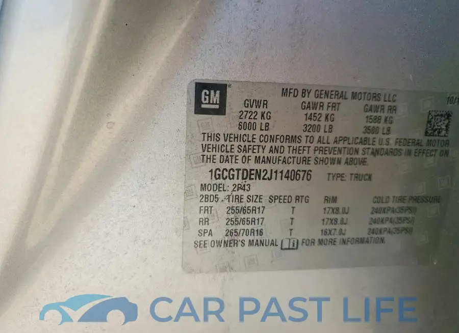 1GCGTDEN2J1140676# 12