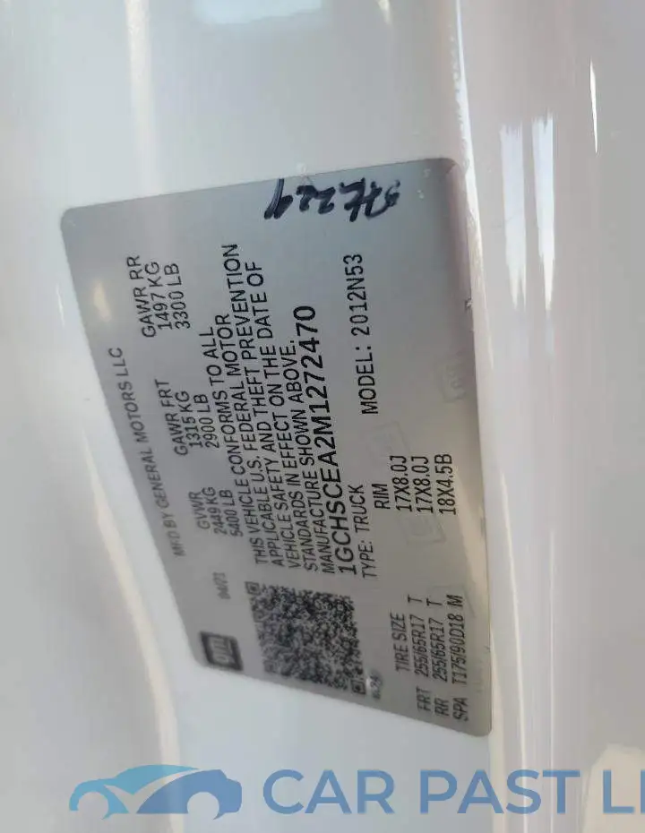 1GCHSCEA2M1272470# 12