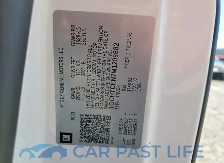 1GCHTCEN7M1209882# 13