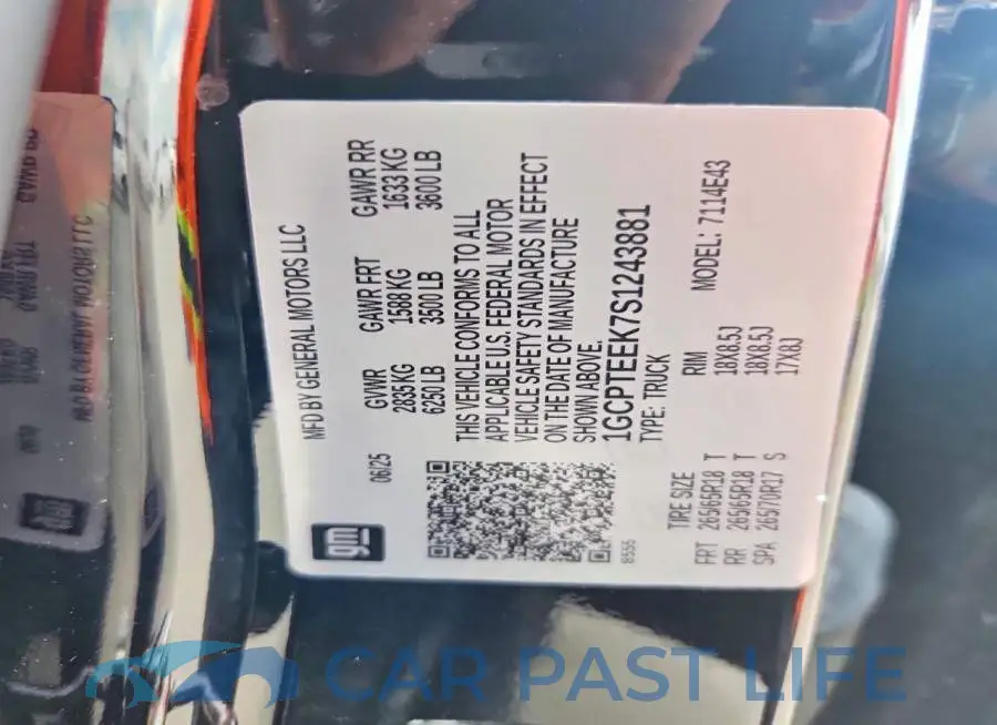 1GCPTEEK7S1243881# 13