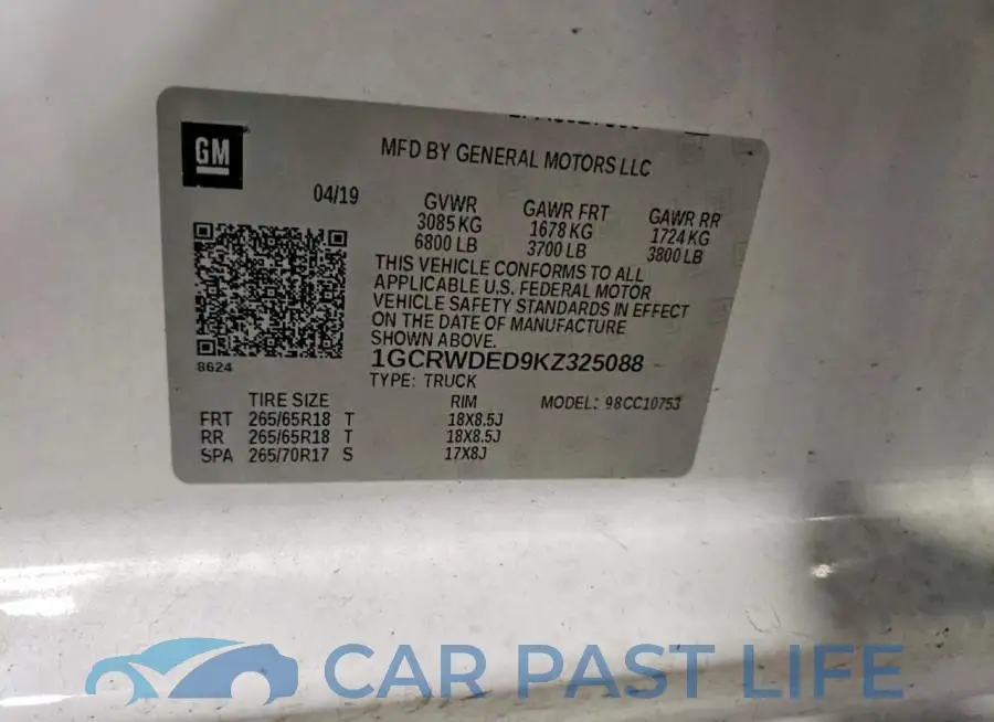 1GCRWDED9KZ325088# 13