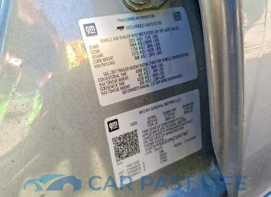 1GCUYEED1NZ100792# 12