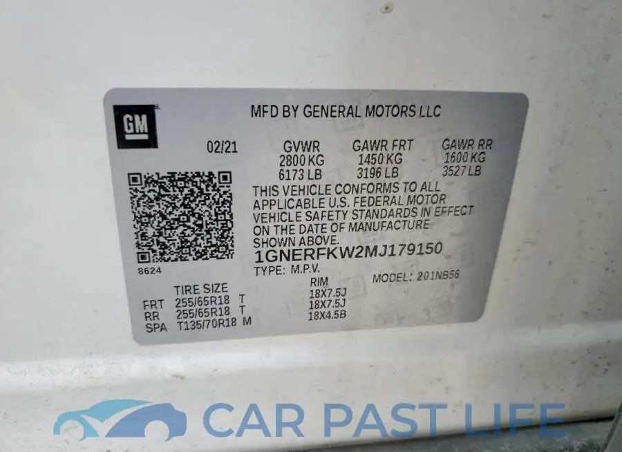 1GNERFKW2MJ179150# 13