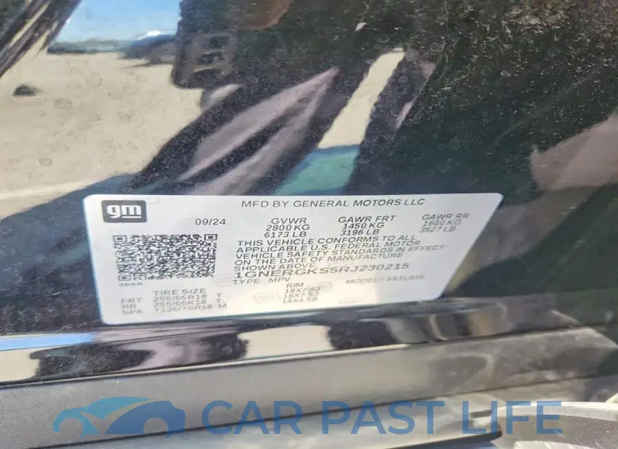 1GNERGKS5RJ230215# 12
