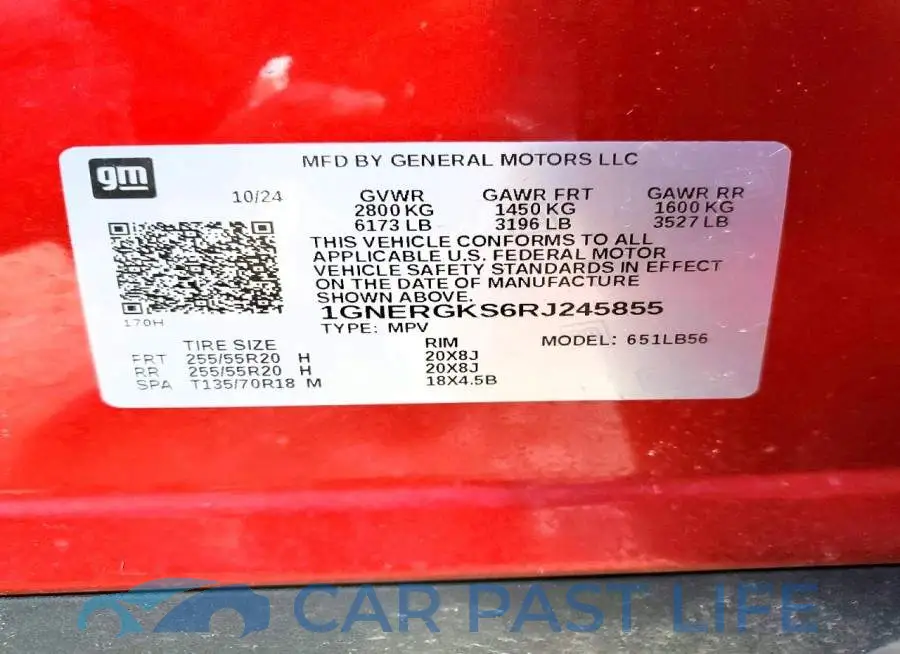 1GNERGKS6RJ245855# 14