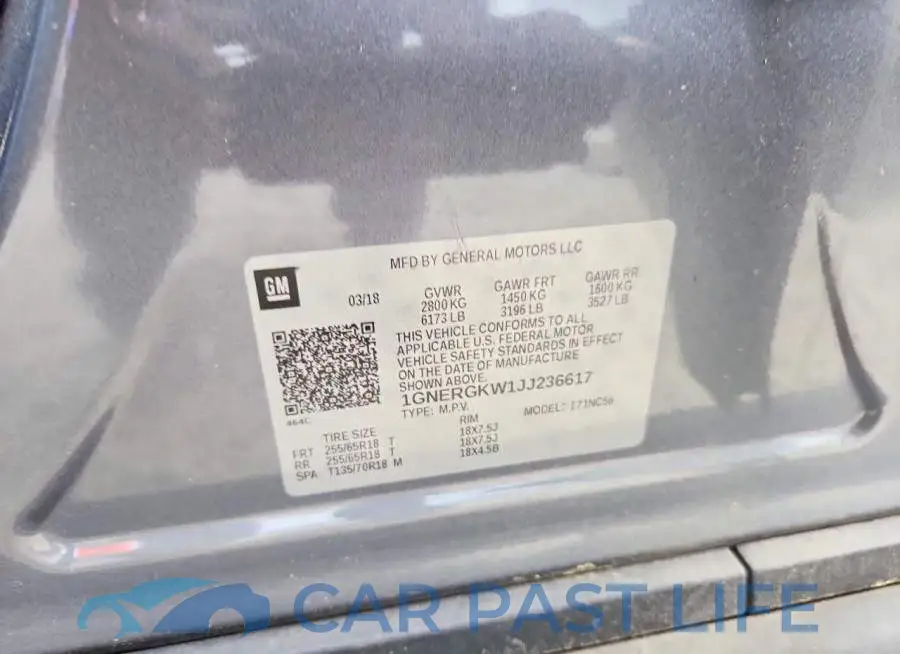 1GNERGKW1JJ236617# 13