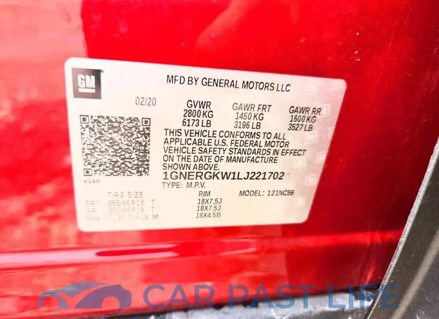 1GNERGKW1LJ221702# 14