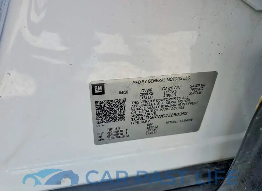 1GNERGKW6JJ250352# 13