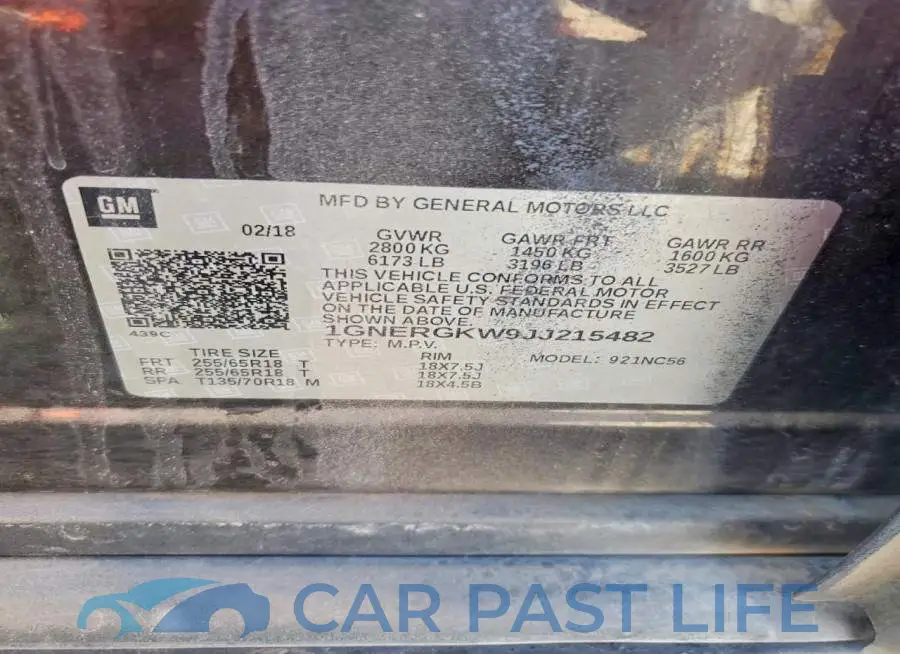 1GNERGKW9JJ215482# 13
