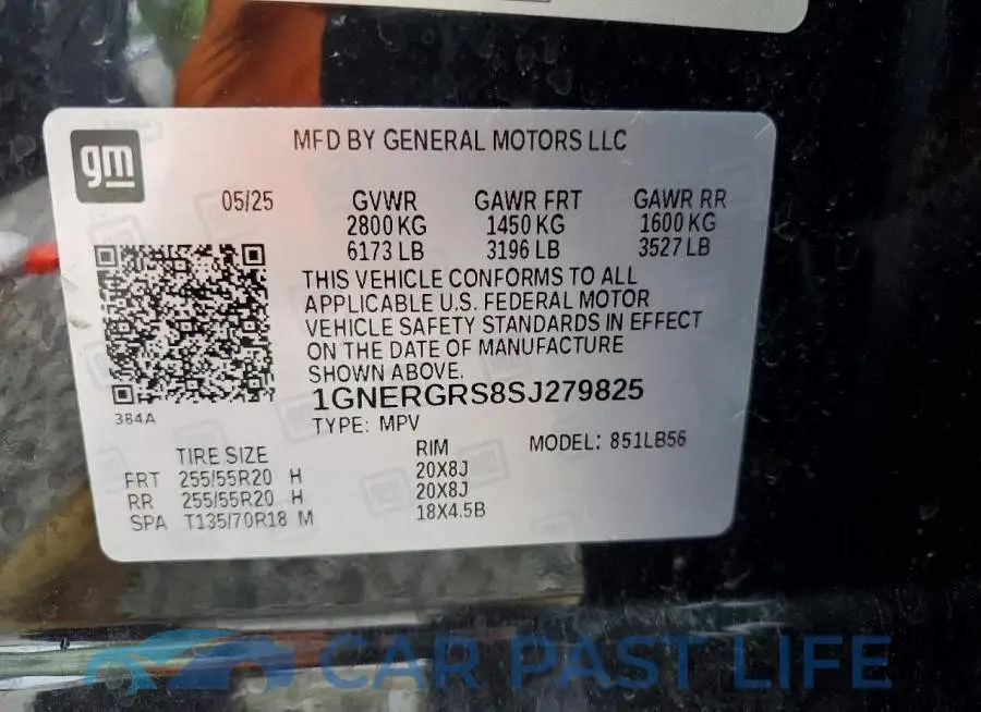 1GNERGRS8SJ279825# 13