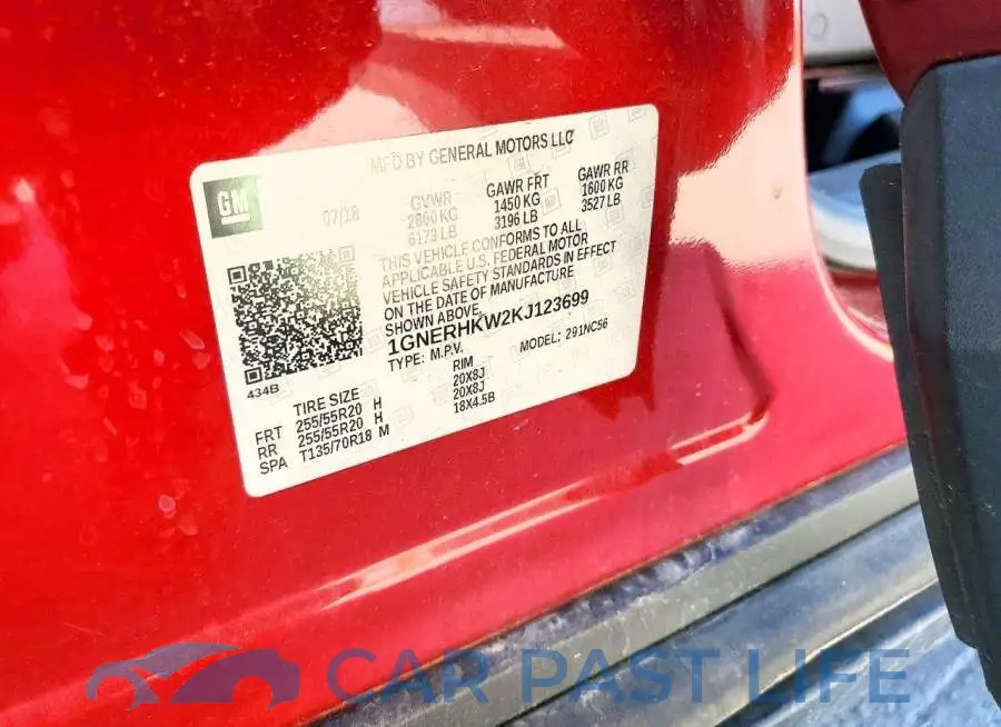 1GNERHKW2KJ123699# 13