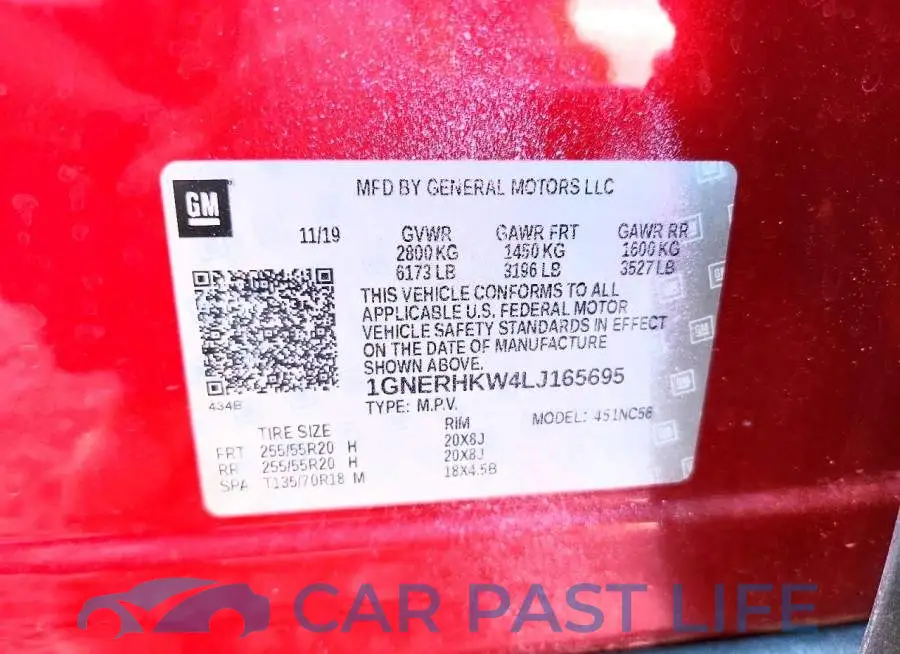 1GNERHKW4LJ165695# 13
