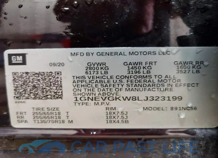 1GNEVGKW8LJ323199# 13