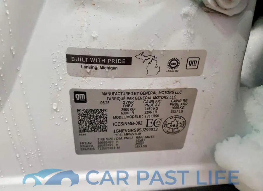 1GNEVGRS9SJ299013# 13