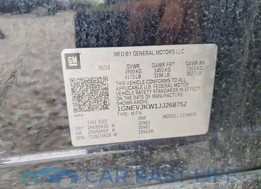 1GNEVJKW1JJ268752# 12