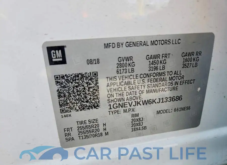 1GNEVJKW6KJ133686# 13