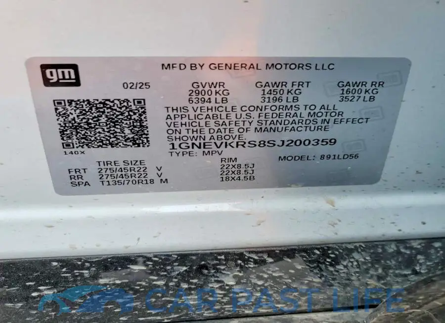 1GNEVKRS8SJ200359# 14