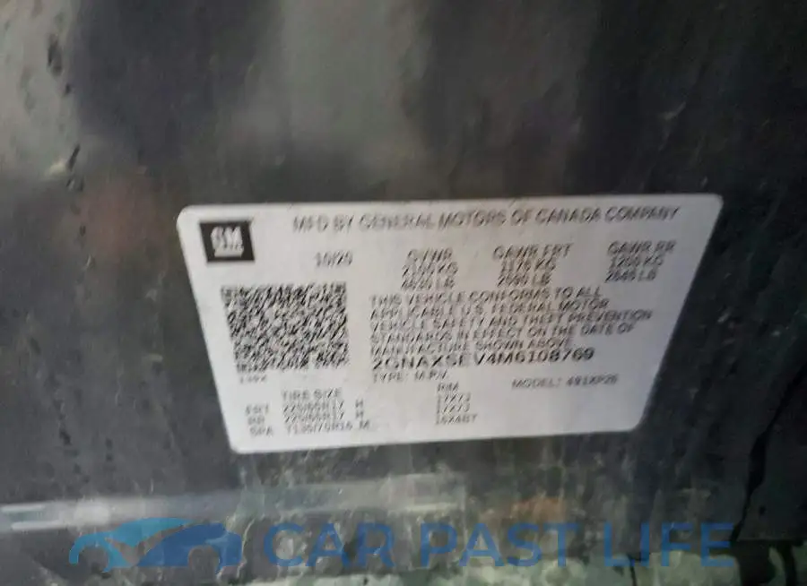 2GNAXSEV4M6108769# 13