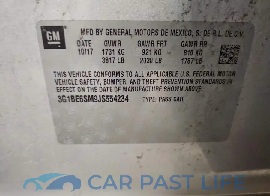 3G1BE6SM9JS554234# 12