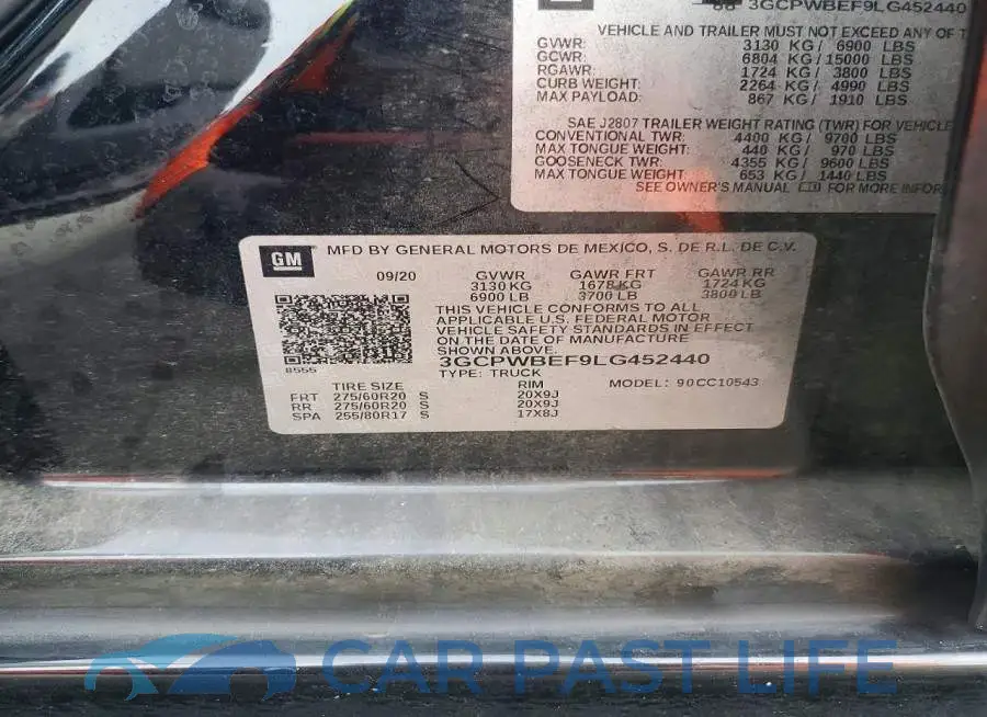 3GCPWBEF9LG452440# 12