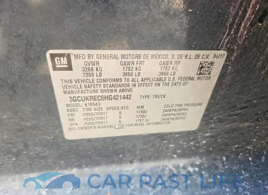 3GCUKREC6HG421442# 12