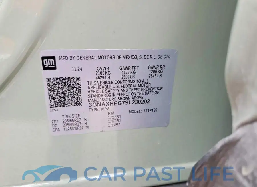 3GNAXHEG7SL230202# 13