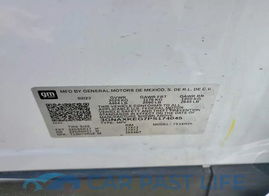 3GNAXKEG7PS174045# 12