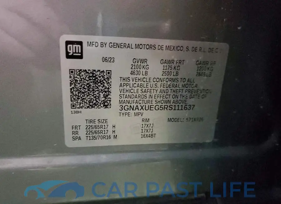 3GNAXUEG5RS111637# 13