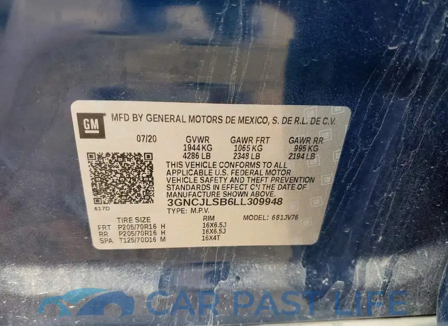 3GNCJLSB6LL309948# 13