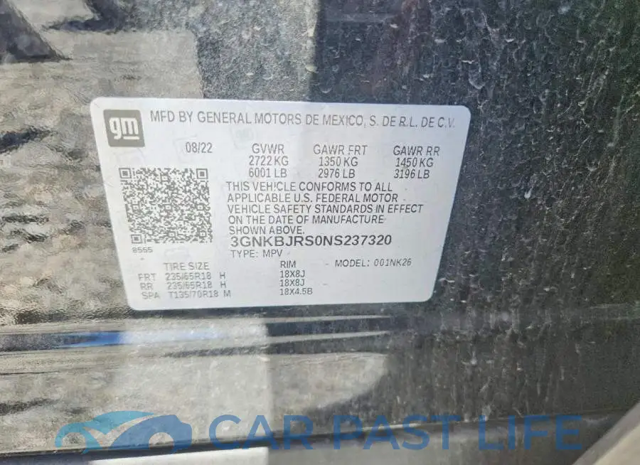 3GNKBJRS0NS237320# 13