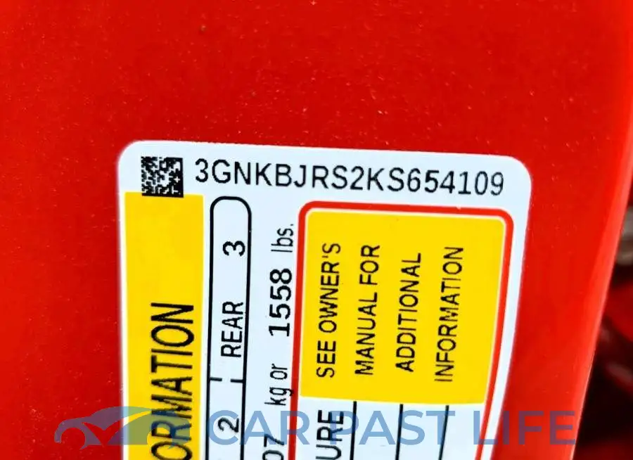 3GNKBJRS2KS654109# 12