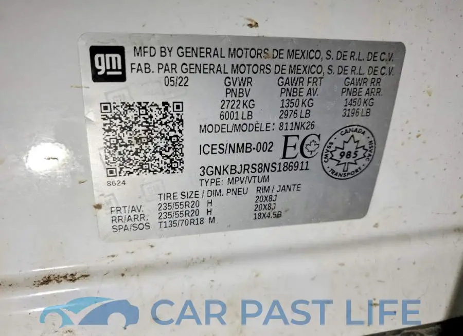 3GNKBJRS8NS186911# 14