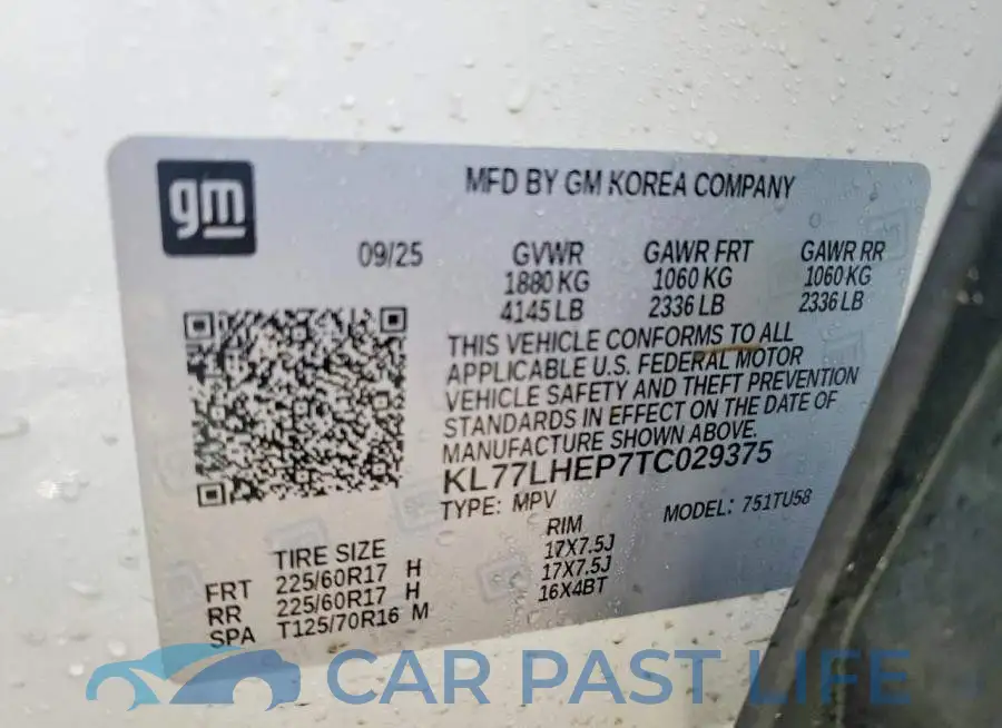 KL77LHEP7TC029375# 13