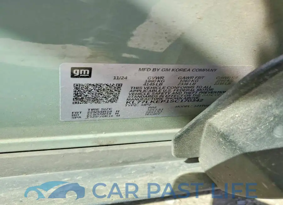KL77LKEP1SC170342# 13