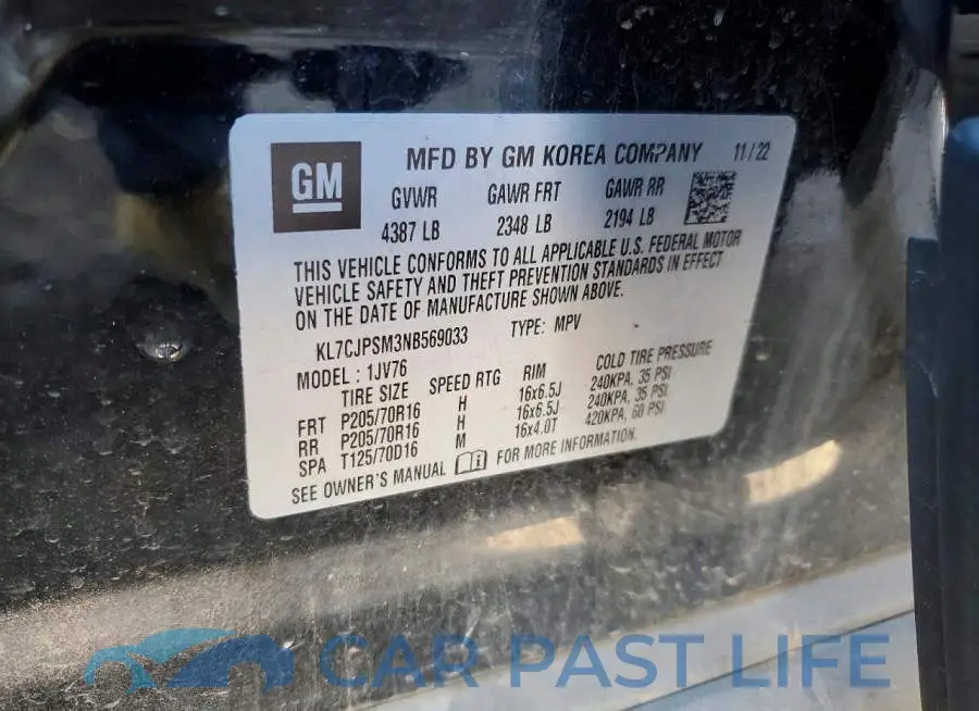 KL7CJPSM3NB569033# 13