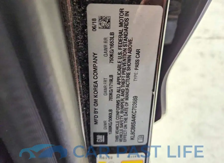KL8CB6SA4KC703689# 12