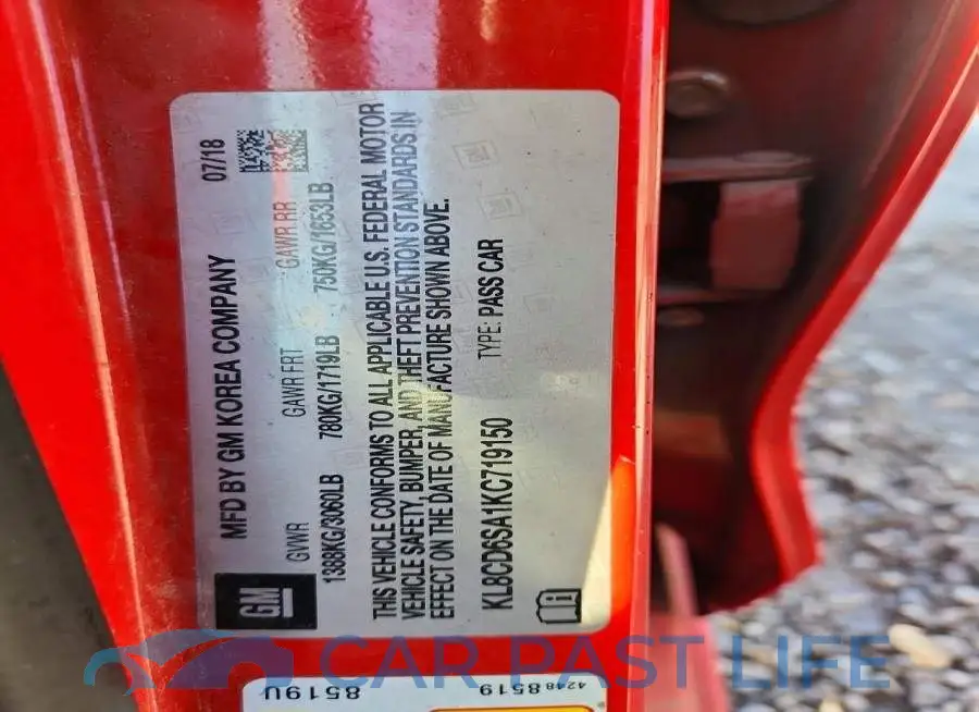 KL8CD6SA1KC719150# 12