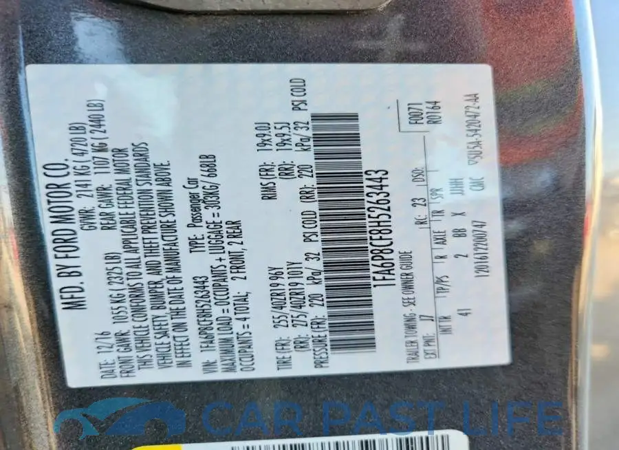 1FA6P8CF8H5263443# 13