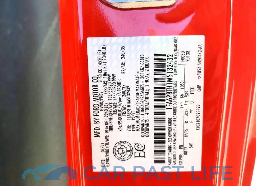 1FA6P8TH1M5132432# 12