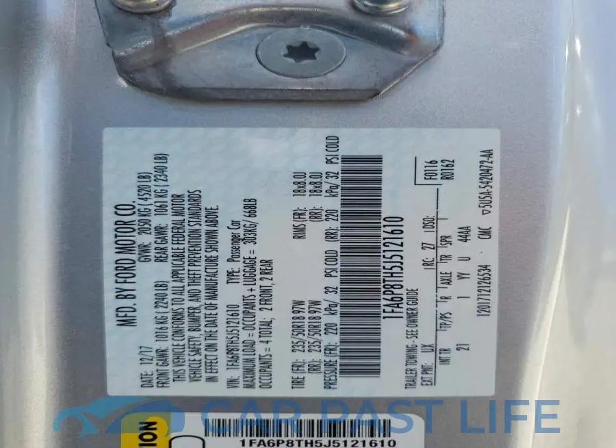 1FA6P8TH5J5121610# 12