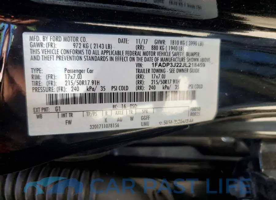 1FADP3J22JL218459# 12