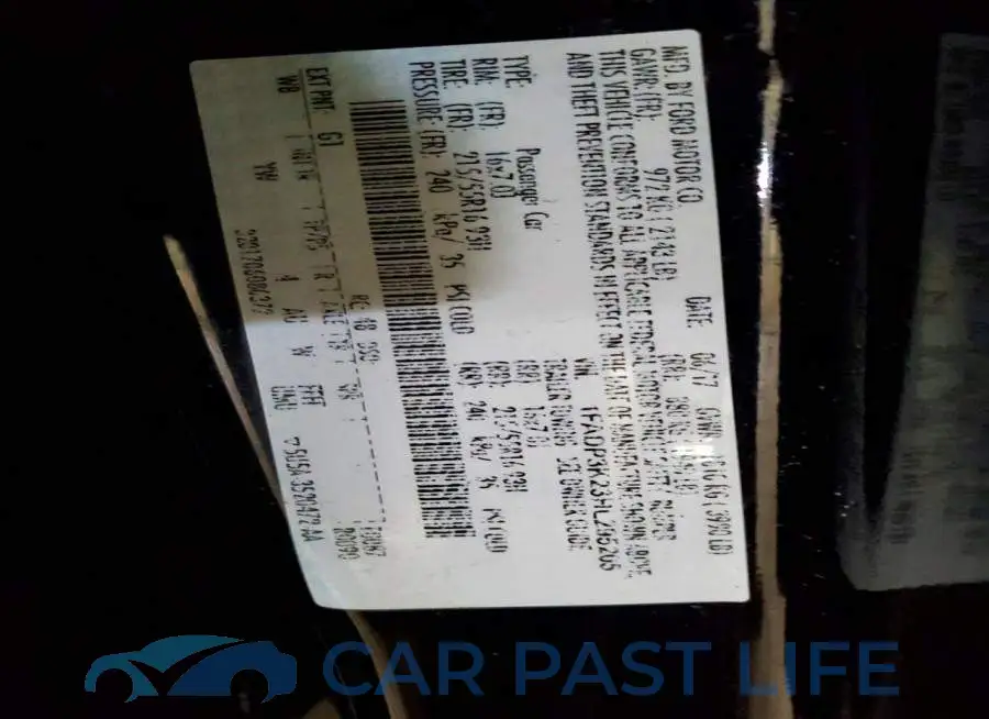 1FADP3K23HL295205# 12