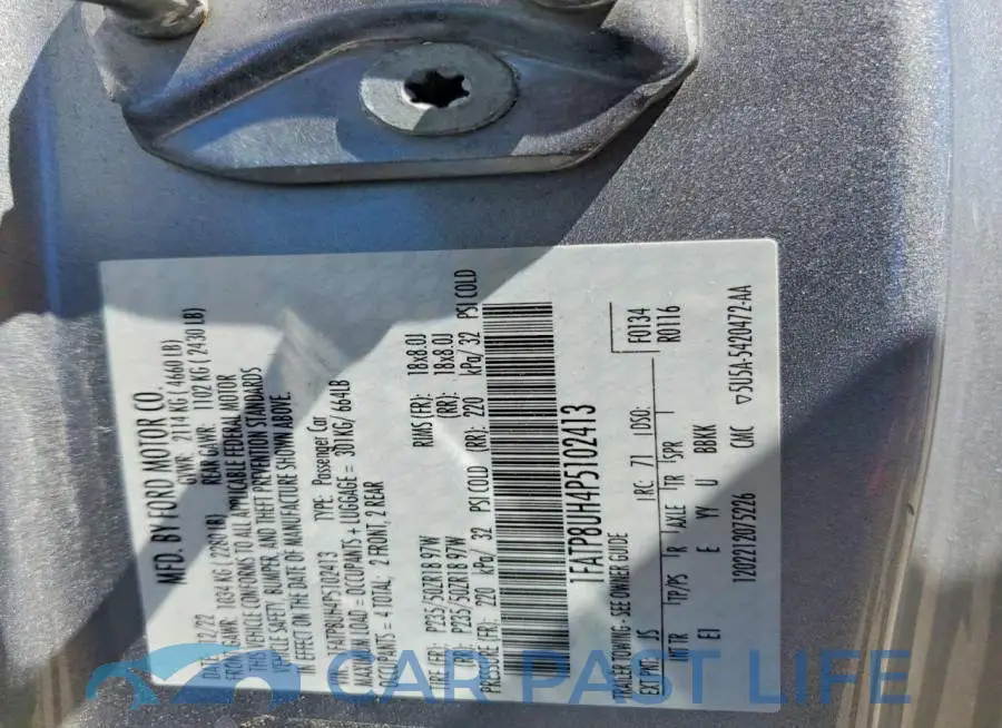 1FATP8UH4P5102413# 12