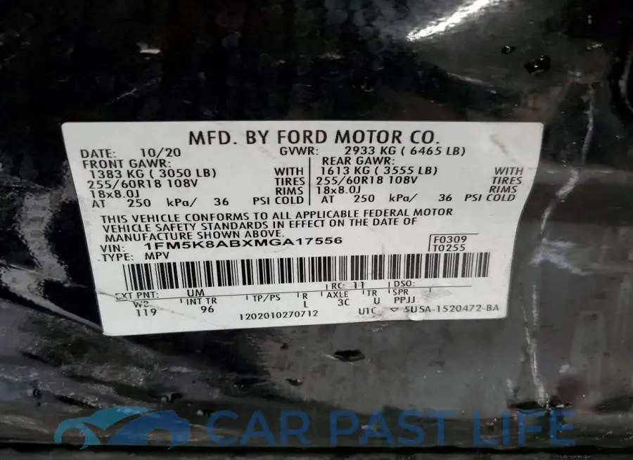 1FM5K8ABXMGA17556# 14