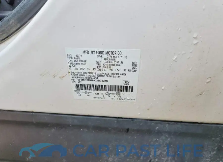 1FM5K8DH8KGB32248# 12