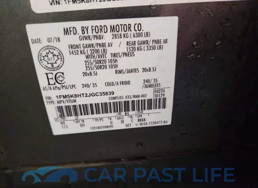 1FM5K8HT2JGC35839# 14