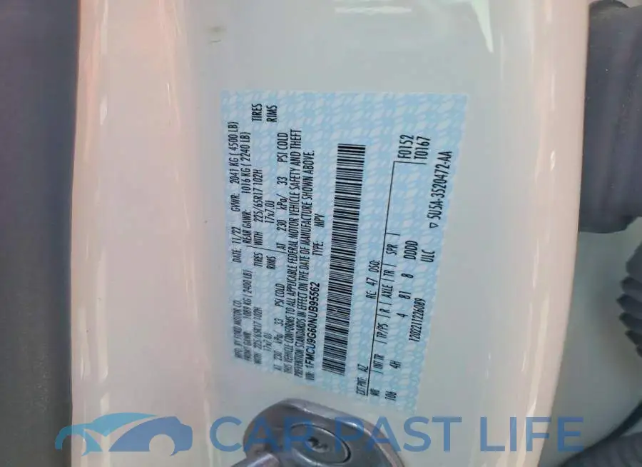 1FMCU9G60NUB95562# 13