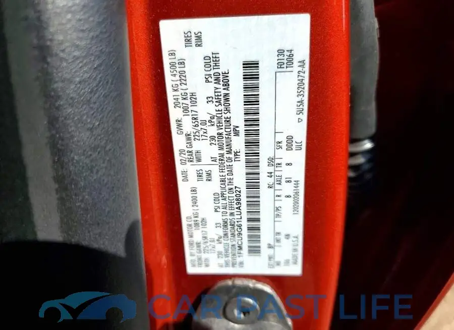 1FMCU9G61LUA98027# 13